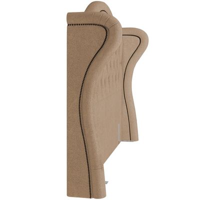 Cabeceira Cama Box Casal 195 cm P05 Lisboa Bouclê Mostarda - Lyam Decor