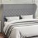 Cabeceira Cama Box Queen 160 cm P05 Madrid Linho Cinza Escuro - Lyam Decor