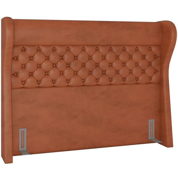 Cabeceira Cama Box Queen 160 cm P05 Madrid Couríssimo Camel - Lyam Decor