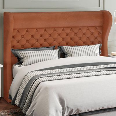 Cabeceira Cama Box Queen 160 cm P05 Madrid Couríssimo Camel - Lyam Decor