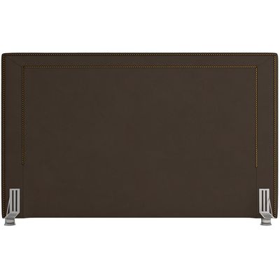 Cabeceira Cama Box Casal 140 cm P05 Berlim Veludo Marrom - Lyam Decor