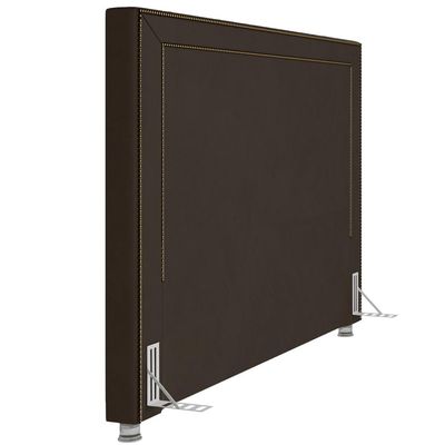 Cabeceira Cama Box King 195 cm P05 Berlim Veludo Marrom - Lyam Decor