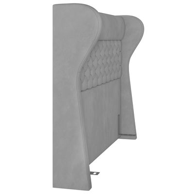 Cabeceira Cama Box Casal 140 cm P05 Madrid Veludo Cinza - Lyam Decor