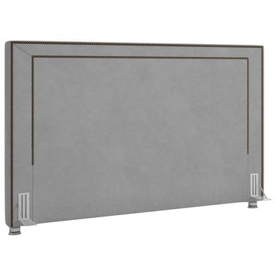 Cabeceira Cama Box Casal 195 cm P05 Berlim Veludo Cinza - Lyam