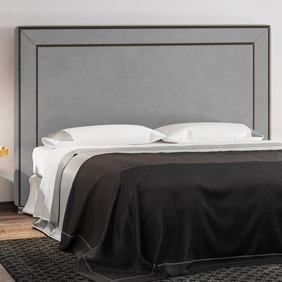Cabeceira Cama Box Casal 195 cm P05 Berlim Veludo Cinza - Lyam