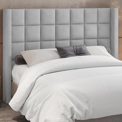Cabeceira Cama Box King 195 cm P05 Paris Linho Cinza - Lyam Decor