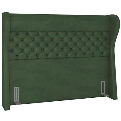 Cabeceira Cama Box Queen 160 cm P05 Madrid Couríssimo Verde Musgo - Lyam Decor