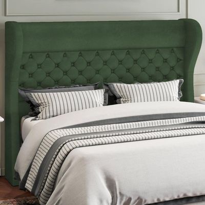 Cabeceira Cama Box Queen 160 cm P05 Madrid Couríssimo Verde Musgo - Lyam Decor