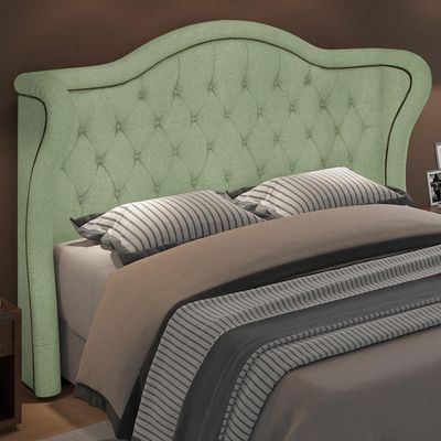 Cabeceira Cama Box Casal 140 cm P05 Lisboa Bouclê Oliva - Lyam Decor