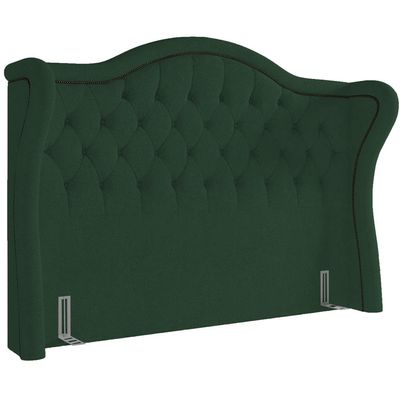 Cabeceira Cama Box Casal 195 cm P05 Lisboa Bouclê Verde - Lyam Decor