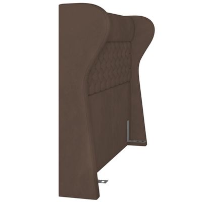 Cabeceira Cama Box Queen 160 cm P05 Madrid Veludo Marrom - Lyam Decor