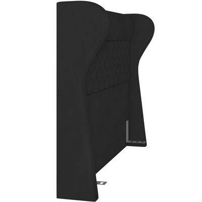Cabeceira Cama Box Queen 160 cm P05 Madrid Veludo Preto - Lyam Decor