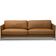 Sofá 3 Lugares Para Sala de Estar Living Industrial 210cm Amábile L06 Couro Camel - Lyam Decor