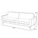 Sofá 3 Lugares Para Sala de Estar Living Industrial 210cm Trento L06 Couro Off White - Lyam Decor
