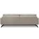 Sofá 3 Lugares Para Sala de Estar Living Industrial 210cm Trento L06 Couro Off White - Lyam Decor