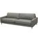 Sofá 3 Lugares Para Sala Living Industrial 240cm Ávila L06 Couro Cinza Claro - Lyam Decor