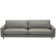 Sofá 3 Lugares Para Sala Living Industrial 240cm Ávila L06 Couro Cinza Claro - Lyam Decor