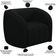 Kit Sofá 4 Lugares Para Sala 292cm com 02 Poltronas Lazio M03 Veludo Preto - Lyam Decor