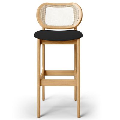 Kit 03 Banquetas Altas Para Cozinha Bancada Sala Tela Betta Fixa L02 Suede Preto - Lyam