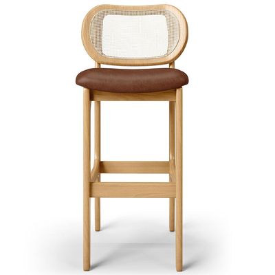 Kit 04 Banquetas Altas Para Cozinha Bancada Sala Tela Betta Fixa L02 Couríssimo Marrom - Lyam