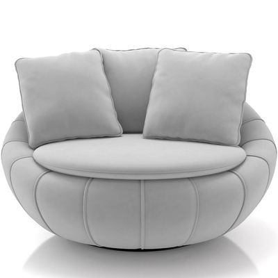 Kit 02 Poltronas Para Sala De Estar Decorativa Giratória Kira M03 Veludo Cinza - Lyam Decor