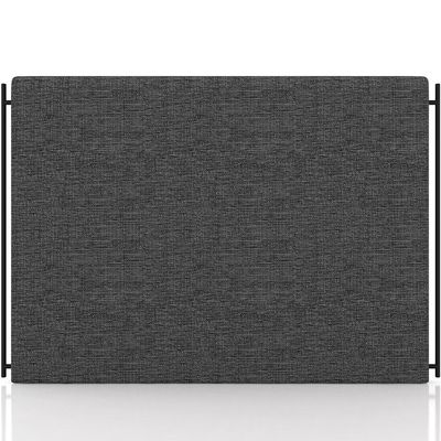 Cabeceira Cama Box Queen 160cm Estofada Goya P05 Linho Cinza Escuro - Lyam Decor