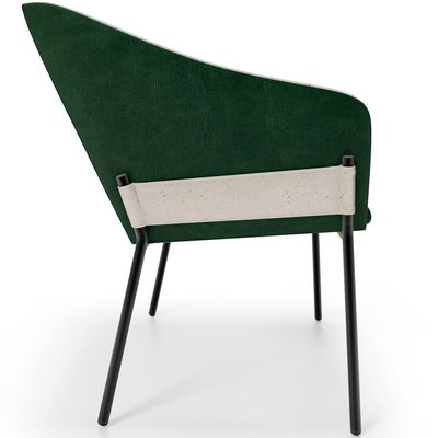 Kit 2 Cadeiras Para Sala de Jantar Estar Living Olívia L02 Linho Cru Couríssimo Verde - Lyam Decor