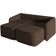 Sofá Cama para Sala de Estar 2 Lugares 216cm Montserrat K01 Veludo Marrom - Lyam Decor