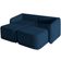 Sofá Cama para Sala de Estar 2 Lugares 216cm Montserrat K01 Veludo Azul Marinho - Lyam Decor