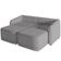 Sofá Cama para Sala de Estar 3 Lugares 236cm Montserrat K01 Bouclê Cinza - Lyam Decor