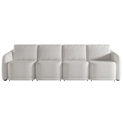 Sofá Cama para Sala de Estar 4 Lugares 356cm Montserrat K01 Bouclê Creme - Lyam Decor