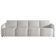 Sofá Cama para Sala de Estar 4 Lugares 356cm Montserrat K01 Bouclê Creme - Lyam Decor