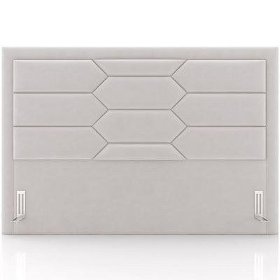 Cabeceira Cama Box Queen 160cm Estofada Nora P05 Veludo Cinza - Lyam Decor