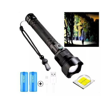 Lanterna Tática Led P90 Ultra Potente Usb Zoom Telesc LT8509
