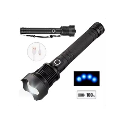 Lanterna Tática Led P90 Ultra Potente Usb Zoom Telesc LT8509