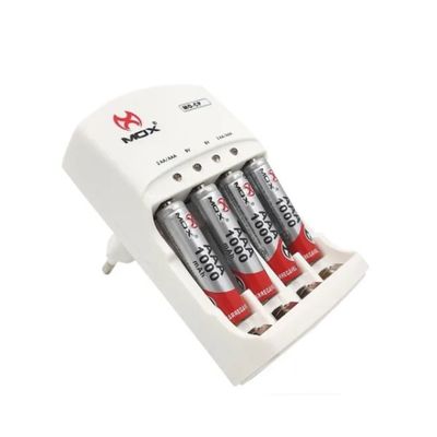 Carregador  Pilhas AA/AAA/9V Mox MO-CP52 Bivolt Auto Stop
