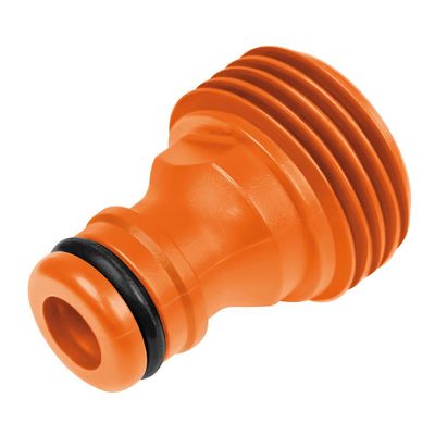 Adaptador Macho Tramontina com Rosca Externa 3/4" em Plástico Laranja para Jardim