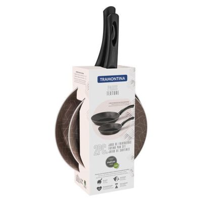 Jogo de Frigideiras Tramontina Paris Texture em Aluminio com Revestimento Interno e Externo Antiaderente Starflon Max Ve
