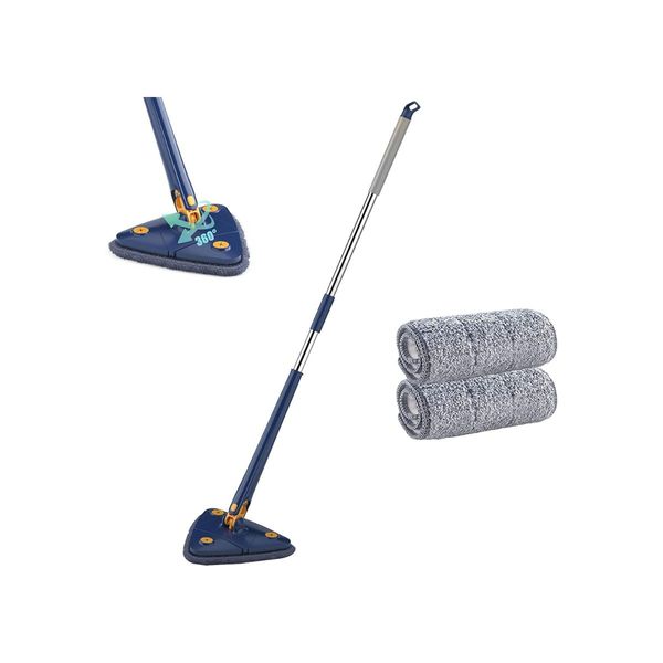 Rodo mop De Limpeza Triângulo Ajustável Giratório 360° Esfregão