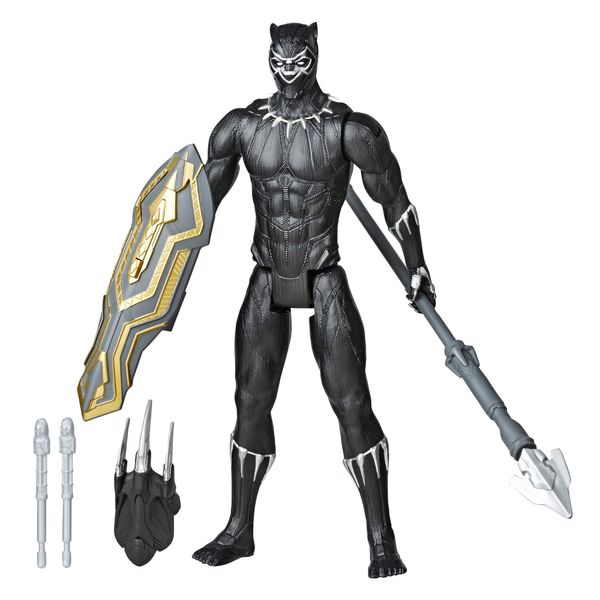 Figura Articulada - Titan Heroes - Disney - Marvel - Vingadores - Pantera Negra c/ Lançador - Hasbro Avengers