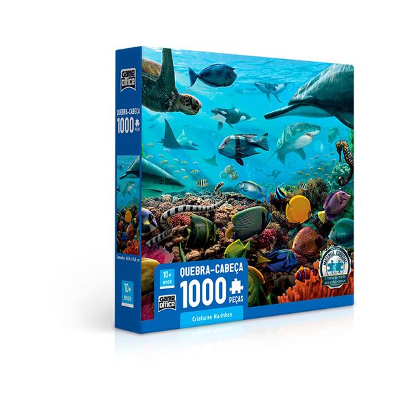 Quebra Cabeça - 1000 peças - Criaturas Marinhas - Toyster Toyster