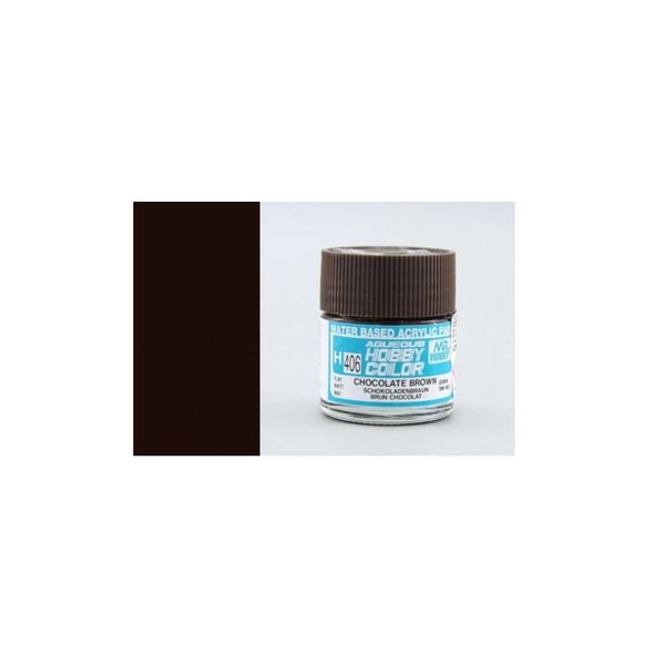 Tinta Acrílica - Aqueous Chocolate Marrom H406 - Gunze Mr. Hobby GNZH406
