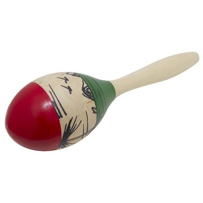 Par de Maracas Oval em Madeira Pintada a Mão 25cm New York