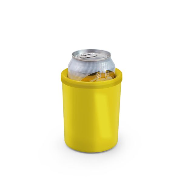 Porta Lata 350ml Térmico para Adesivar - Amarelo