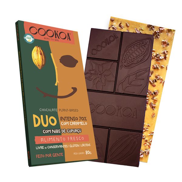 Chocolate Duo Ammo 70% Caramelo Vegano Cookoa 80g