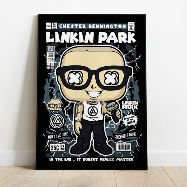 Quadro Decorativo Rock  MDF 3mm 20x28,5 cm - Linkin Park