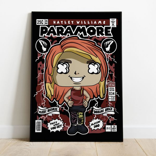Quadro Decorativo Rock  MDF 3mm 20x28,5 cm - Paramore
