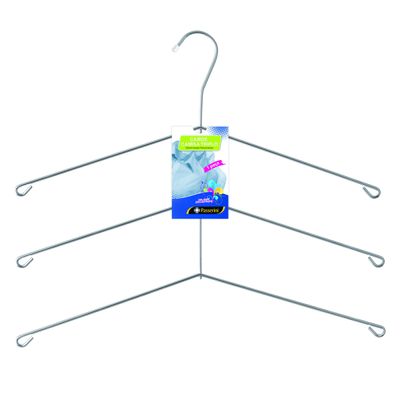 Cabide para Camisa Triplo Camiseiro Cromado Organização Roupa Armário - Kit com 2 unidades
