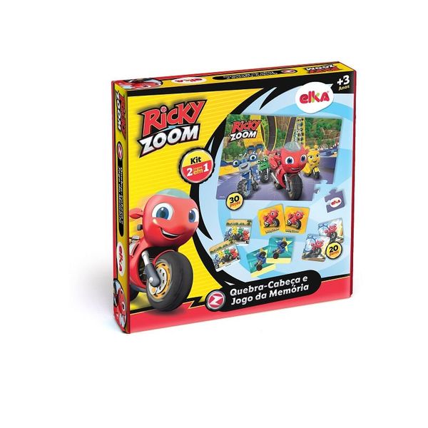 Conjunto De Jogos - Quebra Cabeça E Jogo Da Memória - Ricky Zoom - Elka ELKA1138 Conjunto De Jogos - Quebra Cabeça E Jogo Da Memória - Ricky Zoom - Elka ELKA1138