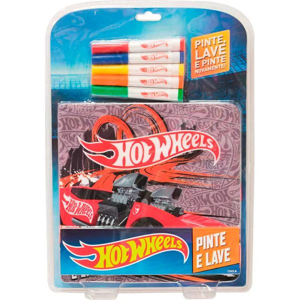 Conjunto Desenhe e Lave - Hot Wheels - Intek F00165 Conjunto Desenhe e Lave - Hot Wheels - Intek F00165